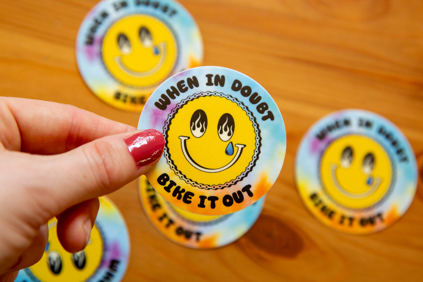 Bike it Out Round Sticker