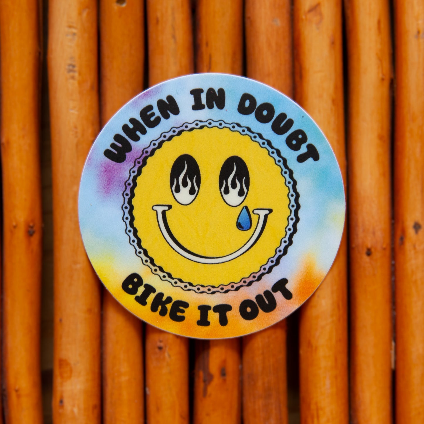 Bike it Out Round Sticker
