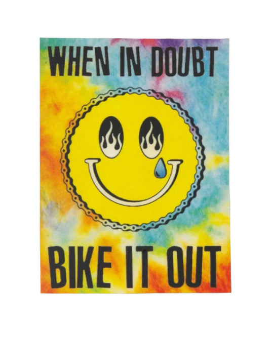 Biking It Out Sticker