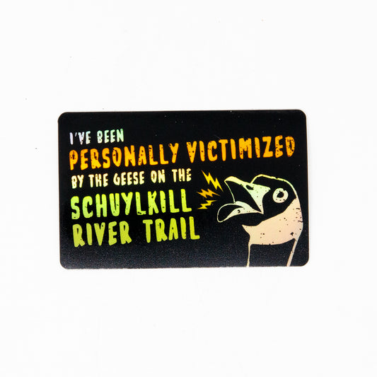 Schuylkill River Trail Geese Holographic Sticker