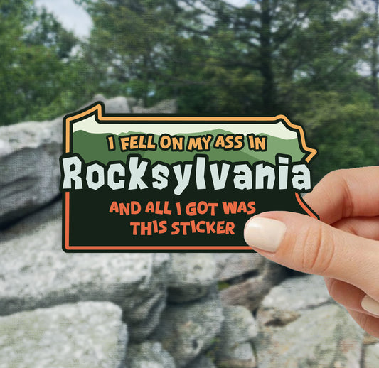 Rocksylvania Vinyl Sticker: Pennsylvania Appalachian Trail and Hiking Gift